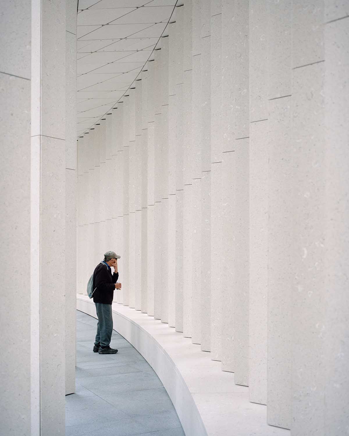 Pier Pavilion, made of recycled oyster shell terrazzo, opens on Sydney Harbour 