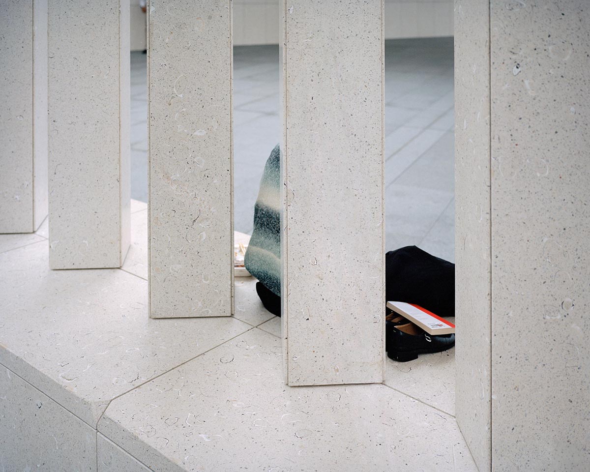 Pier Pavilion, made of recycled oyster shell terrazzo, opens on Sydney Harbour 