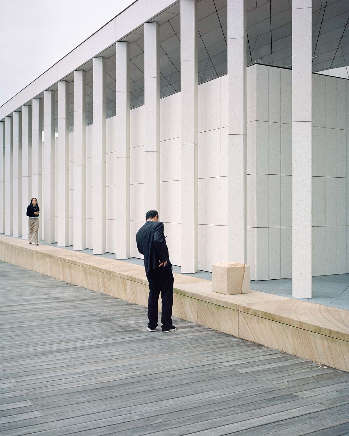 Pier Pavilion, made of recycled oyster shell terrazzo, opens on Sydney Harbour 