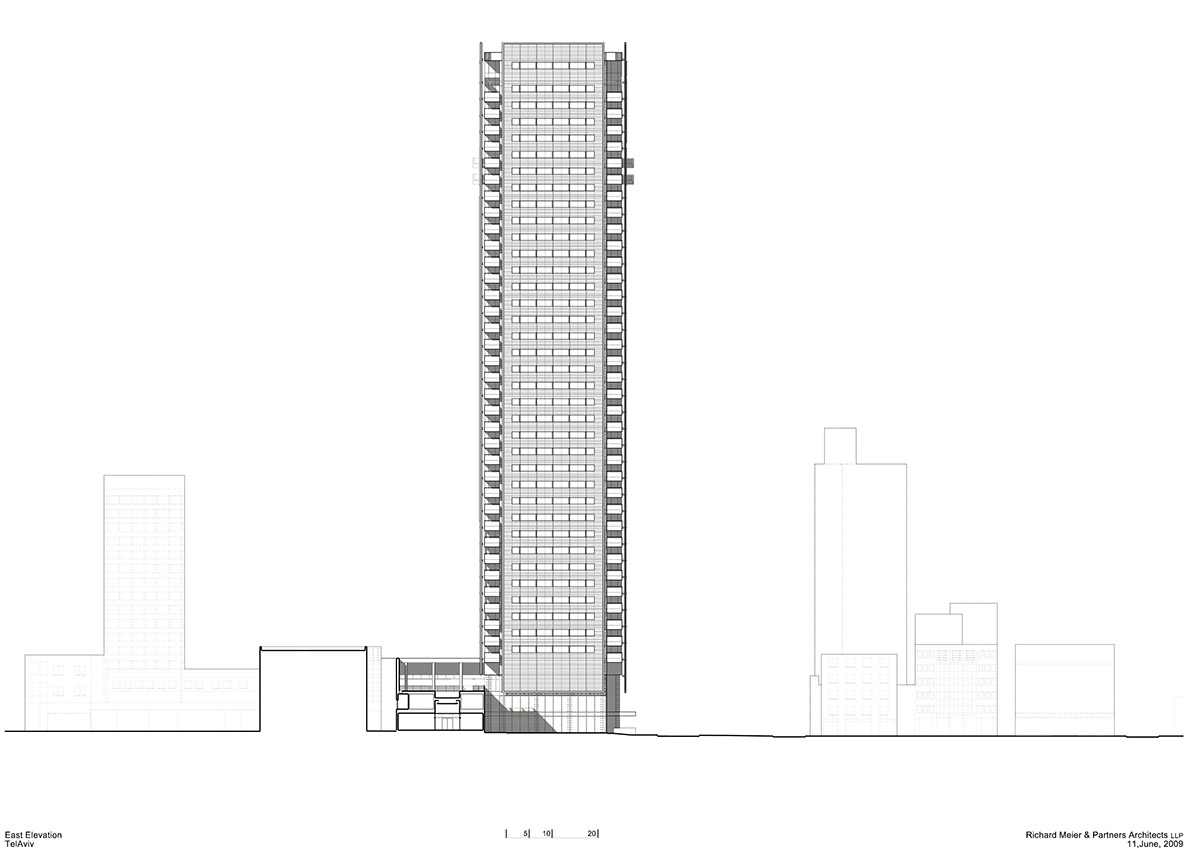 Richard Meier & Partners’ first residential tower features Bauhaus design principles of Tel Aviv
