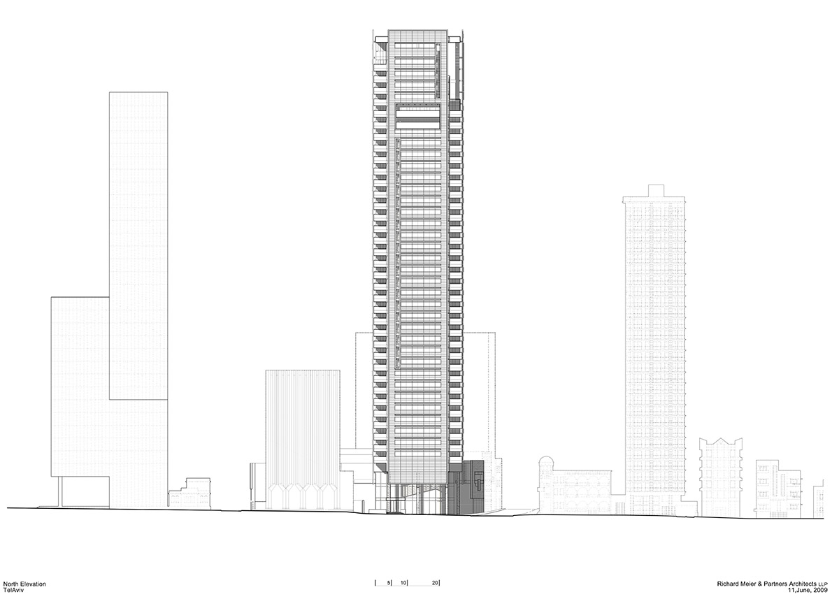 Richard Meier & Partners’ first residential tower features Bauhaus design principles of Tel Aviv