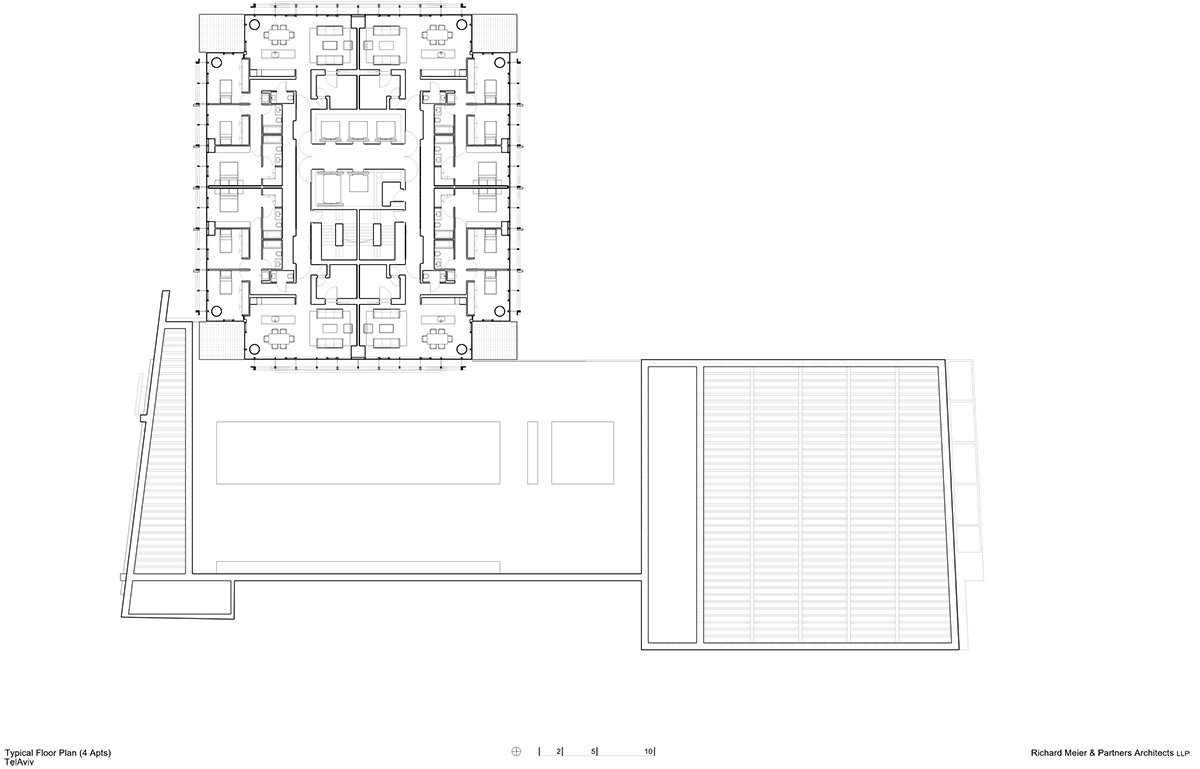 Richard Meier & Partners’ first residential tower features Bauhaus design principles of Tel Aviv