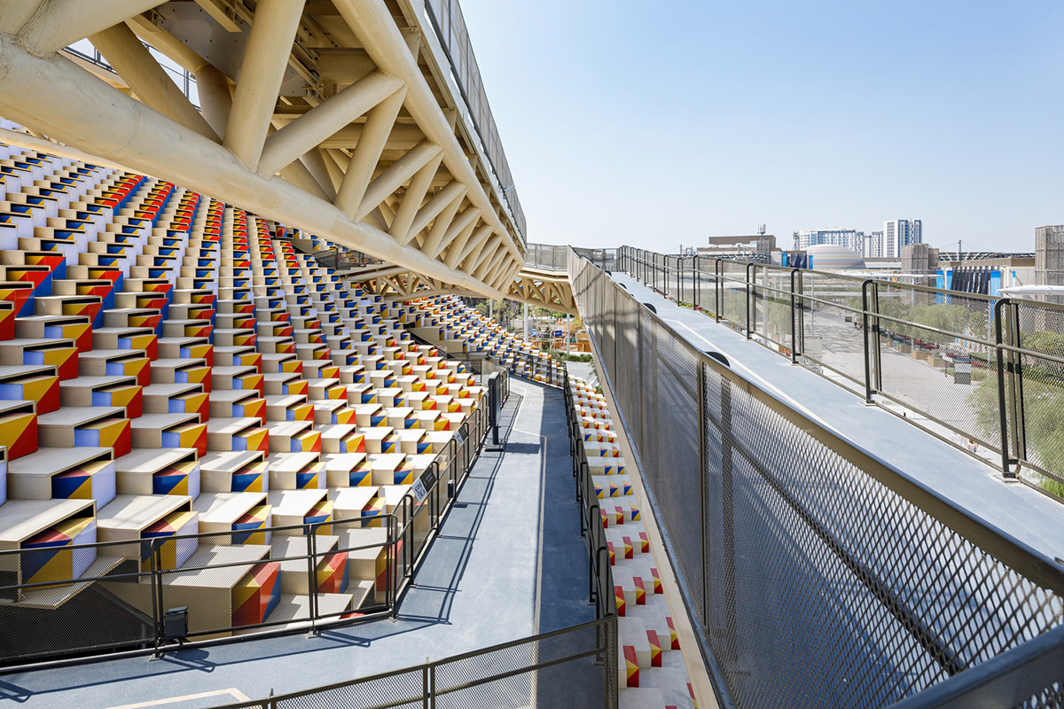 South Korean Pavilion features flying skywalk ramps and dynamic façade at Expo 2020 Dubai 