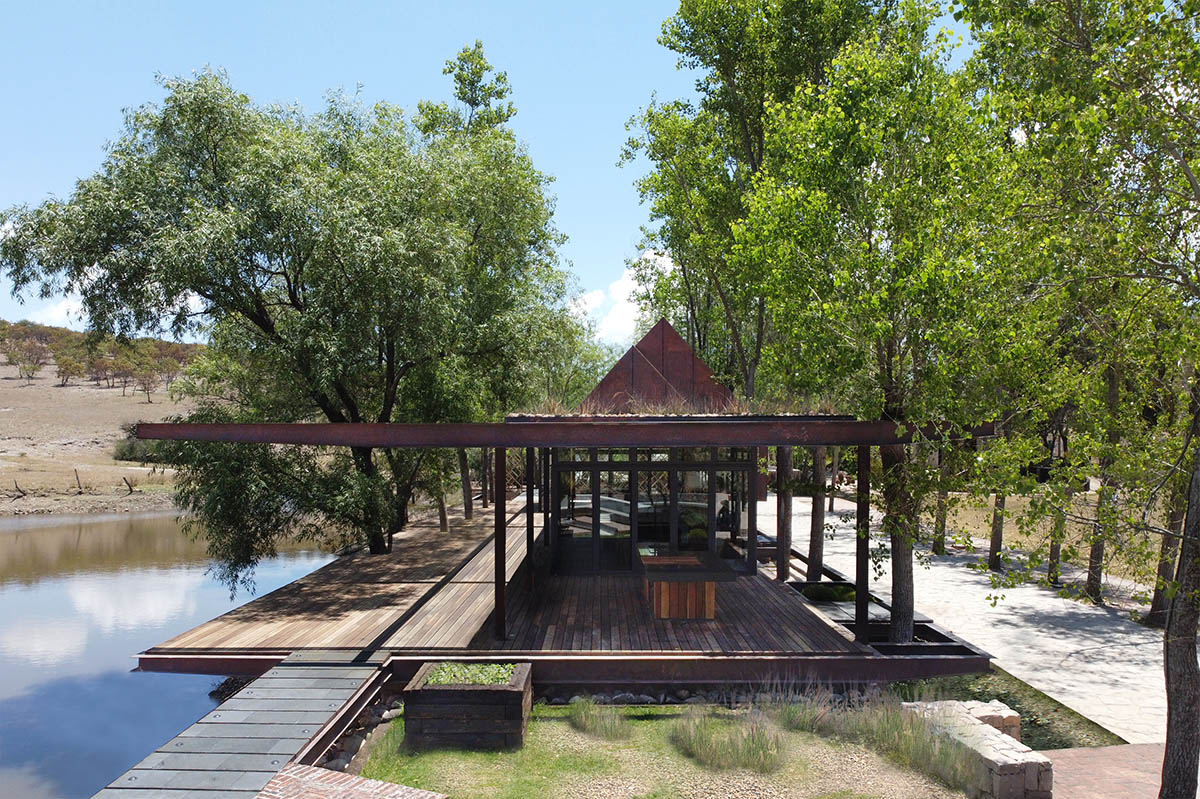 Fabián M Escalante H Arquitectos designs holiday home with gabled volume in rural Guanajuato