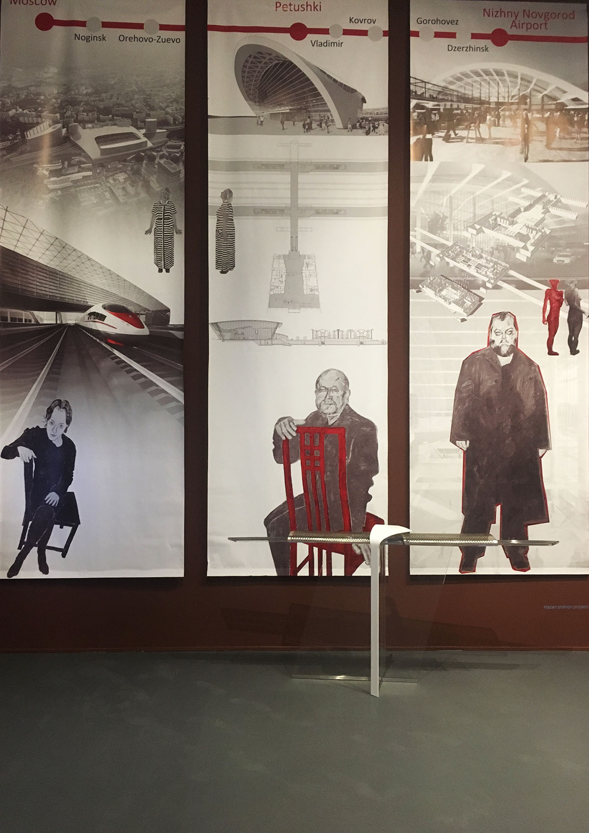 Russian Pavilion presents Russian railways with glamorous paintings in Venice Biennale