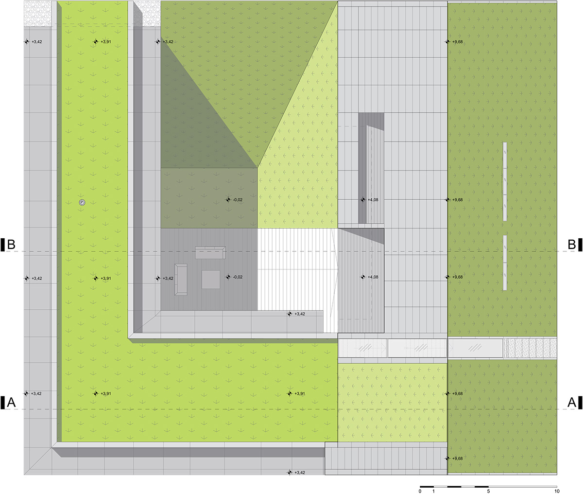 Private house by Mobius Architekci pretends to be erected from the landscape in Poland