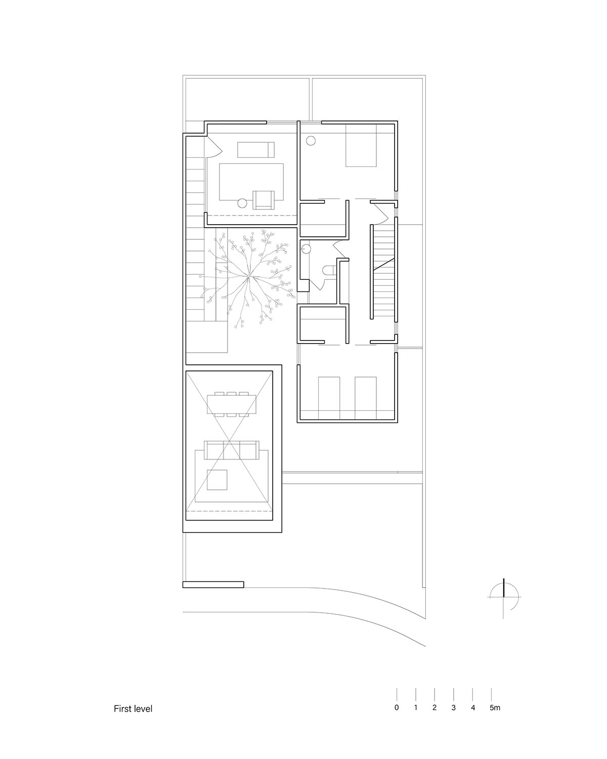 Sabino 10 residence by Editorial features a solid façade with hermetic volumes in Mexico