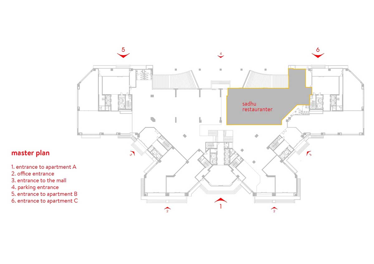 Vegetarian restaurant by Adrei Studio features moulded walls that become exhibition piece in Vietnam 