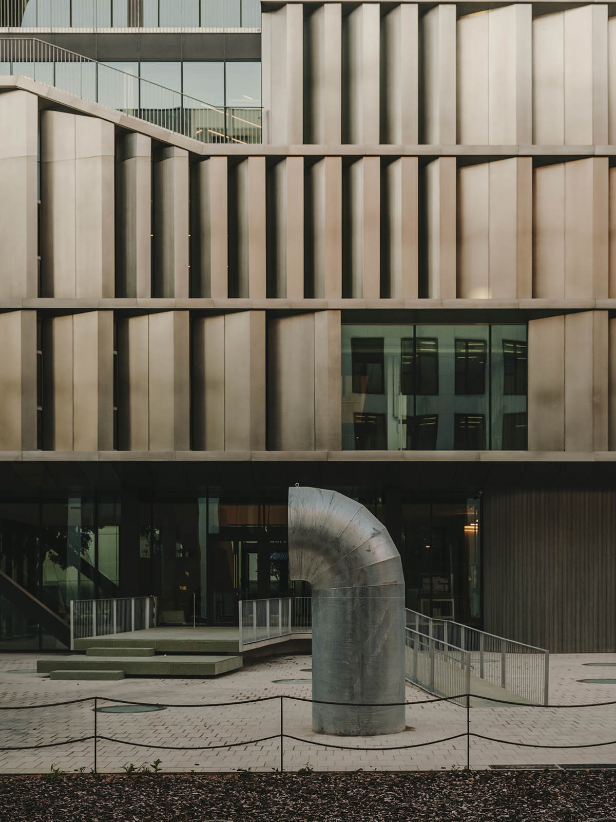 International School Of Design And Visual Arts features a sawtooth facade in Barcelona