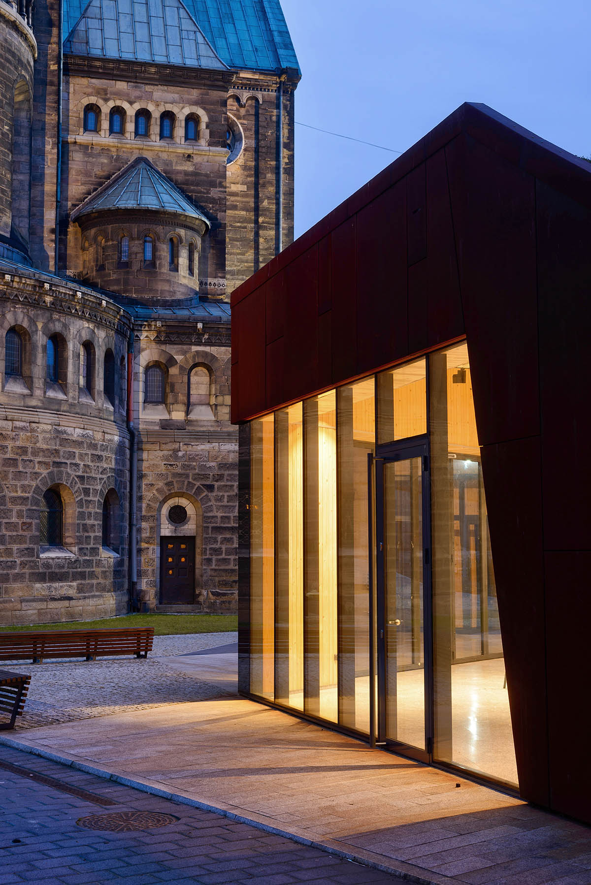 Medusa Group completes corten-clad cultural-educational center and rosary garden in Bytom