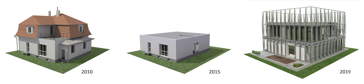 ŠÉPKA Architects wraps old residence with steel lattice featuring climbing plants as facade element