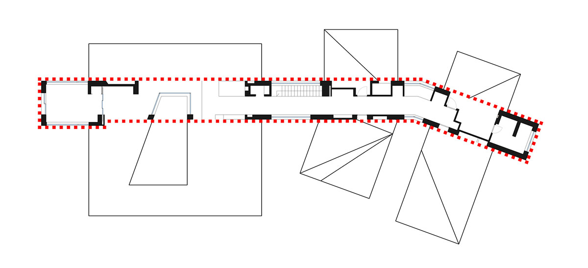 Holiday villa by Westway Architects comprises three distinct volumes made of Note stone in Italy 