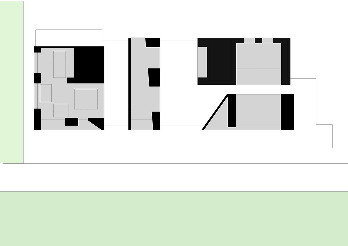 Lukstudio plays with cut-out volumes to transform old Chinese building into cafe and office