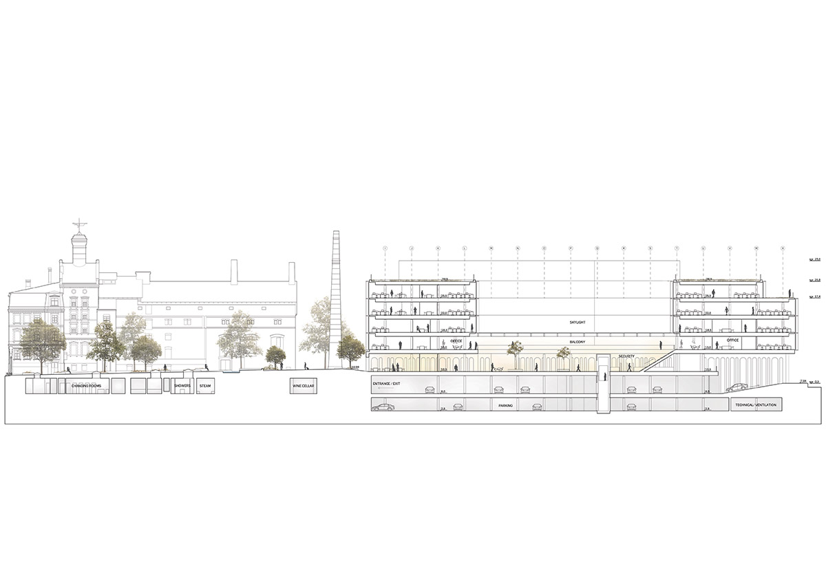 SHL Architects revives Riga's former industrial beer brewery site with bold brick facade buildings