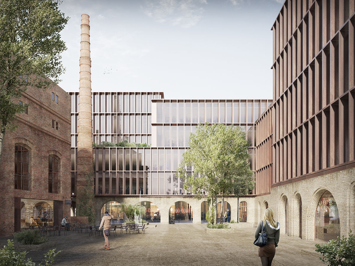 SHL Architects revives Riga's former industrial beer brewery site with bold brick facade buildings