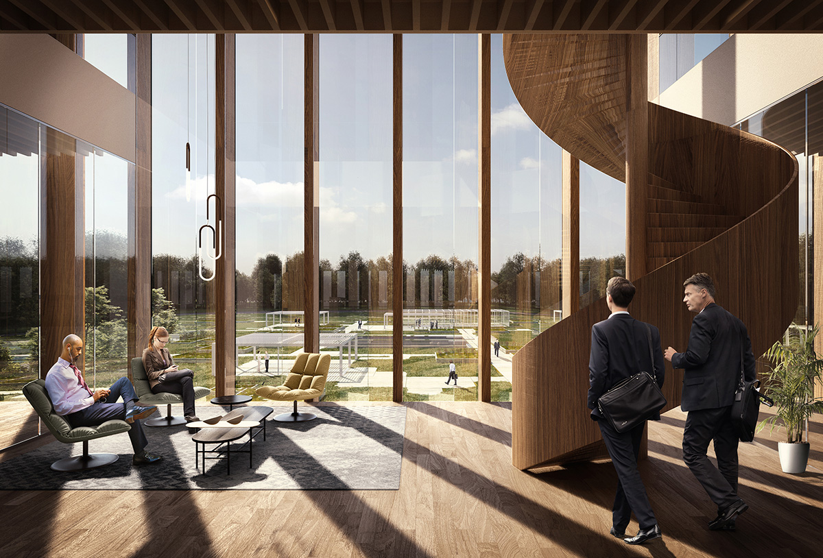 SHL Architects release images for sustainable headquarters of Solvay in Brussels