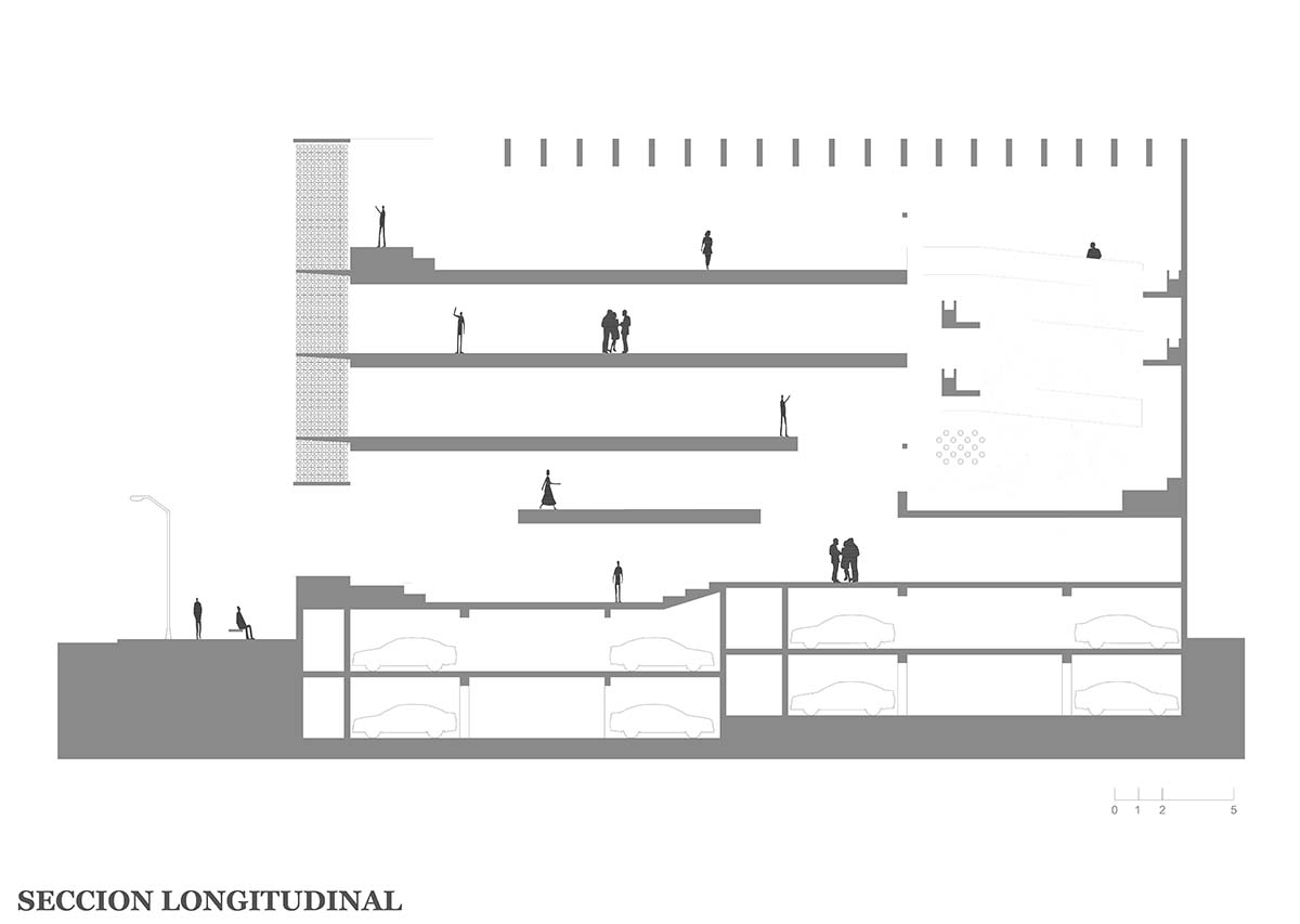 Nómena Arquitectos completes retail and exhibition space with perforated façade in Peru