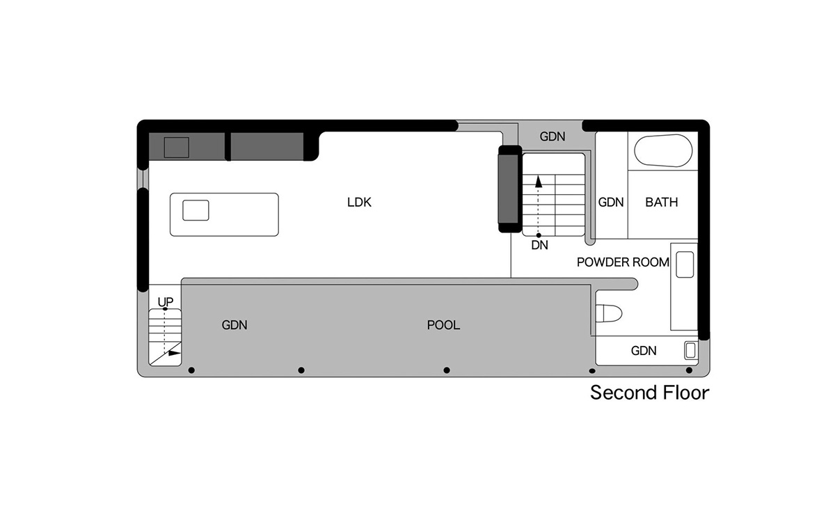 Casting moulds form this fluid private residence and dental clinic designed by N MAEDA ATELIER