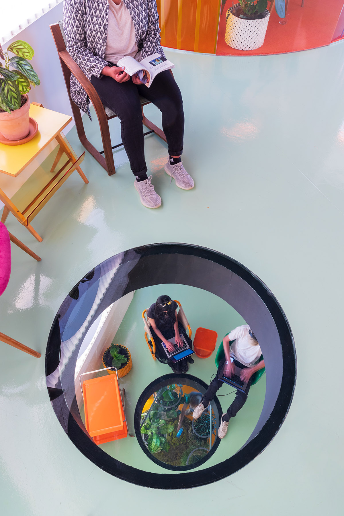 Lasso Cano's new family-friendly creative workspace features vivid colors for Second Home in London