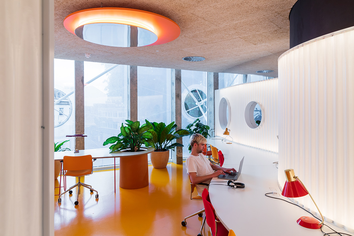 Lasso Cano's new family-friendly creative workspace features vivid colors for Second Home in London