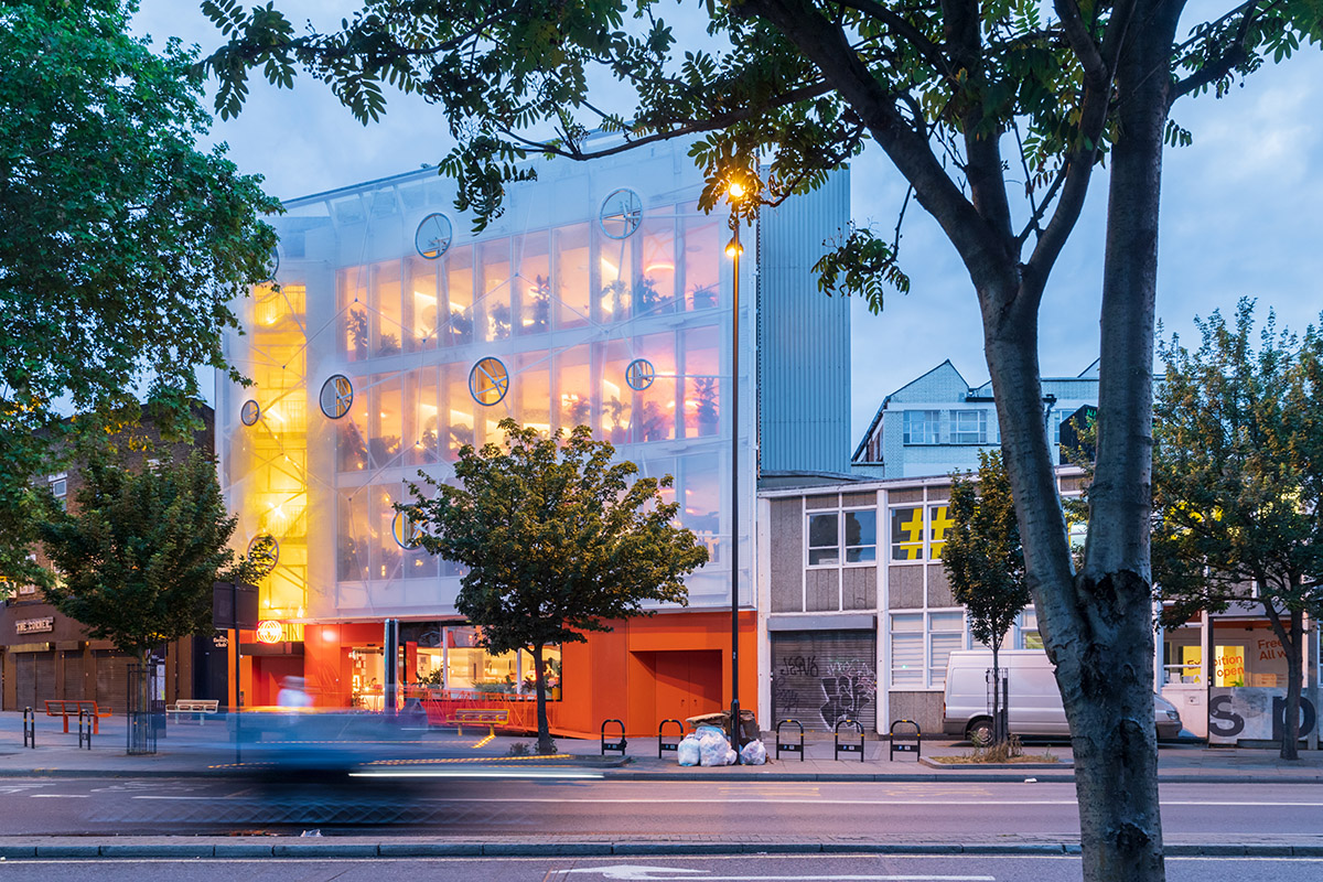 Lasso Cano's new family-friendly creative workspace features vivid colors for Second Home in London