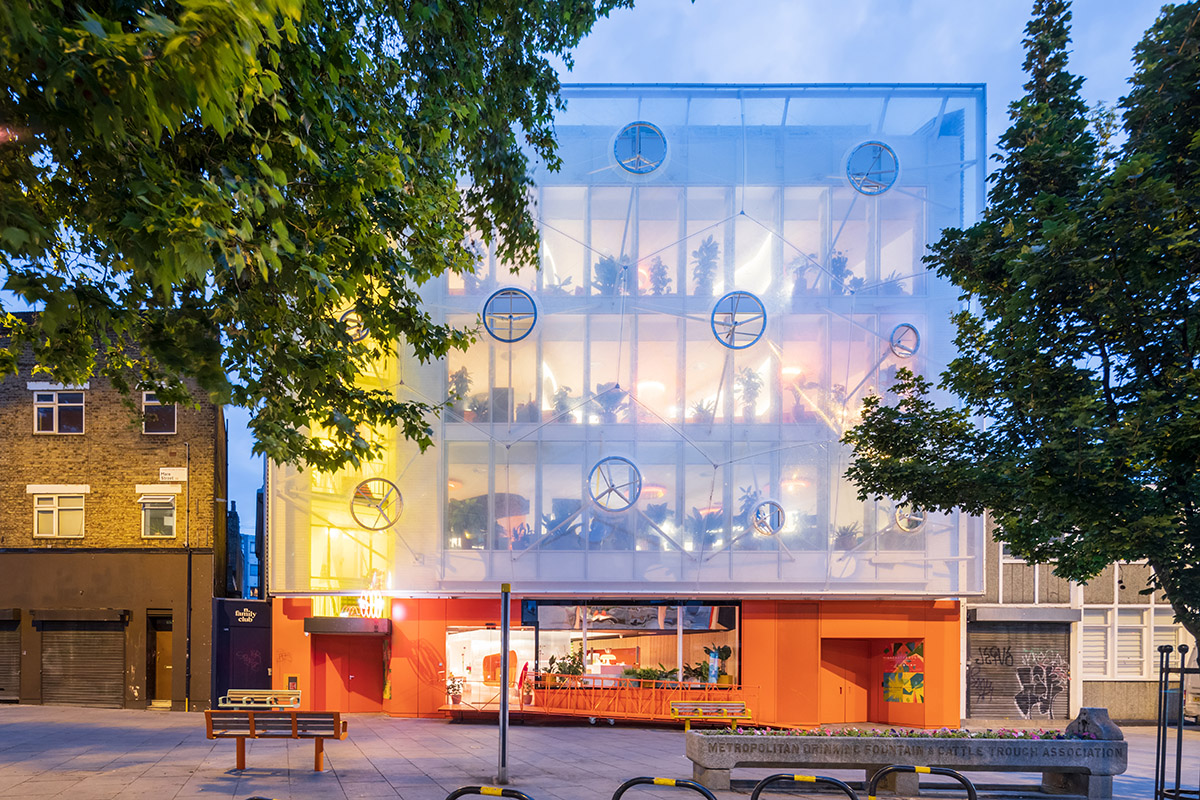 Lasso Cano's new family-friendly creative workspace features vivid colors for Second Home in London