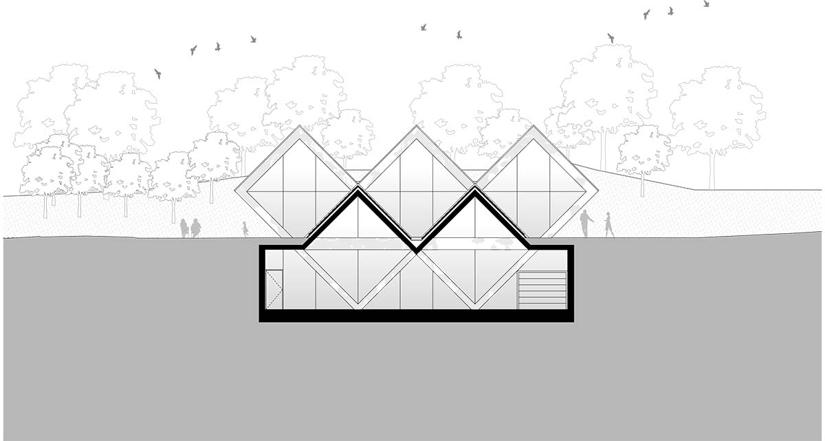 BORD completes cider production facility with rhombus-shaped tunnel-like volumes in Hungary