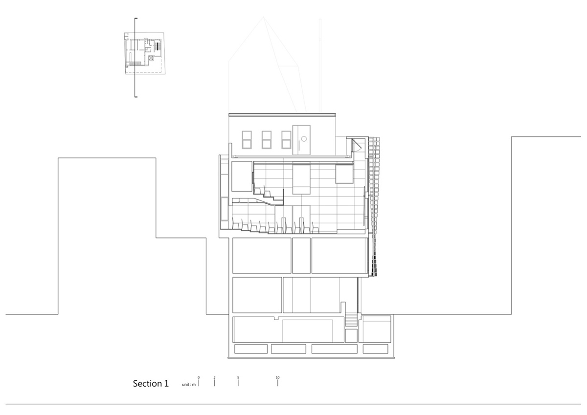 MAYU architects+ adds copper-coloured featherlike screen to main facade of Tung-Men Holiness Church