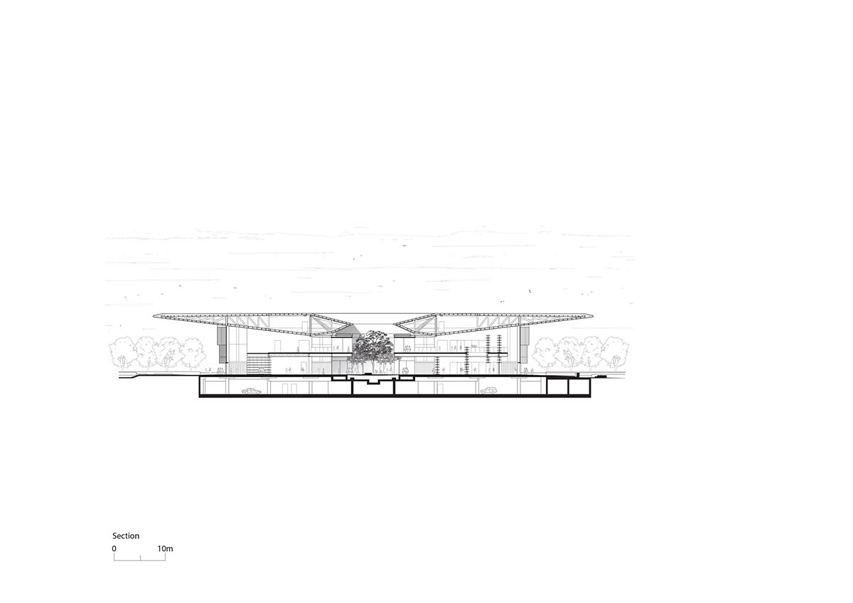 Foster + Partners completes new library and culture centre with large floating roof in Sharjah