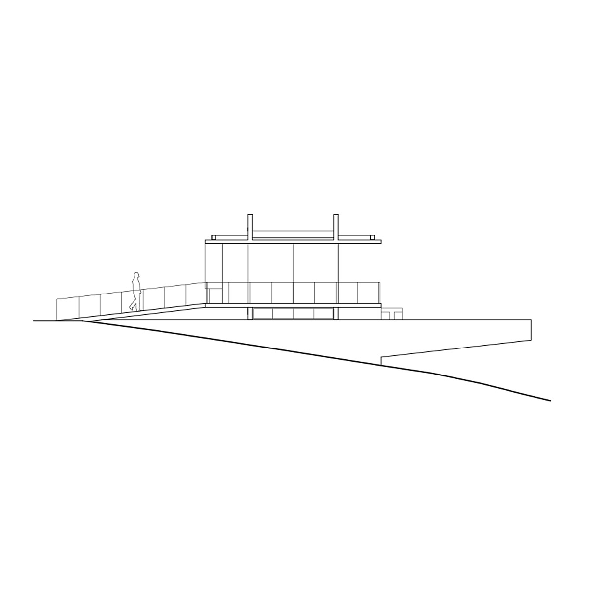 Felipe Assadi Arquitectos completes elongated house with protruding volumes in Chilean landscape
