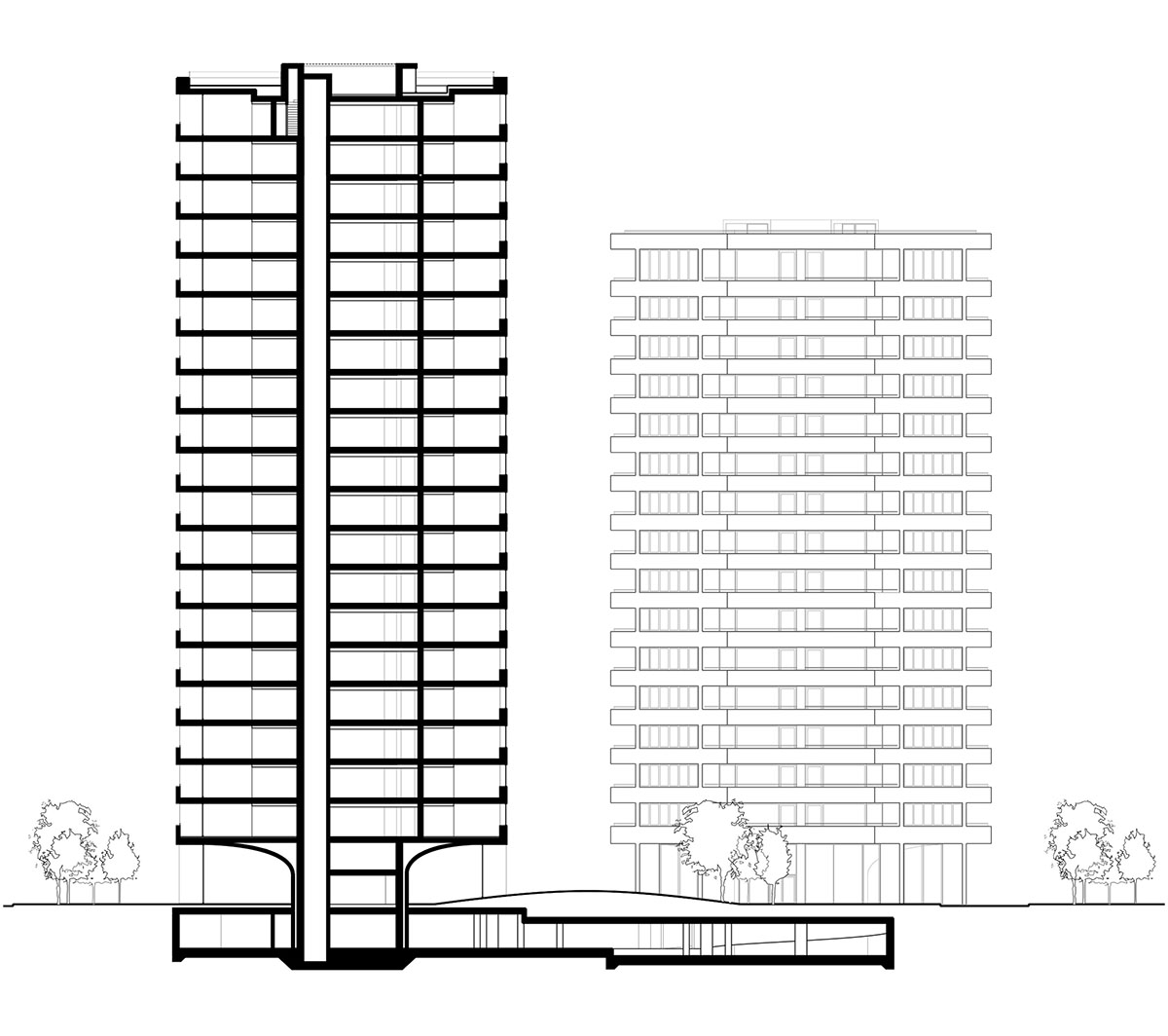 David Chipperfield Architects completes hexagonal residential buildings in east London