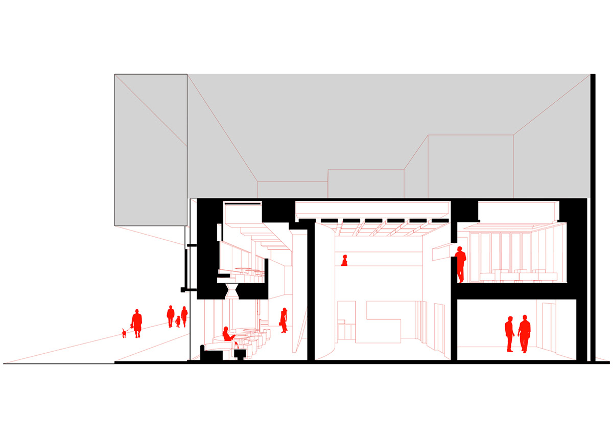 Various Associates creates dark color palette for the MORPH Mixed-use Space in Shenzhen