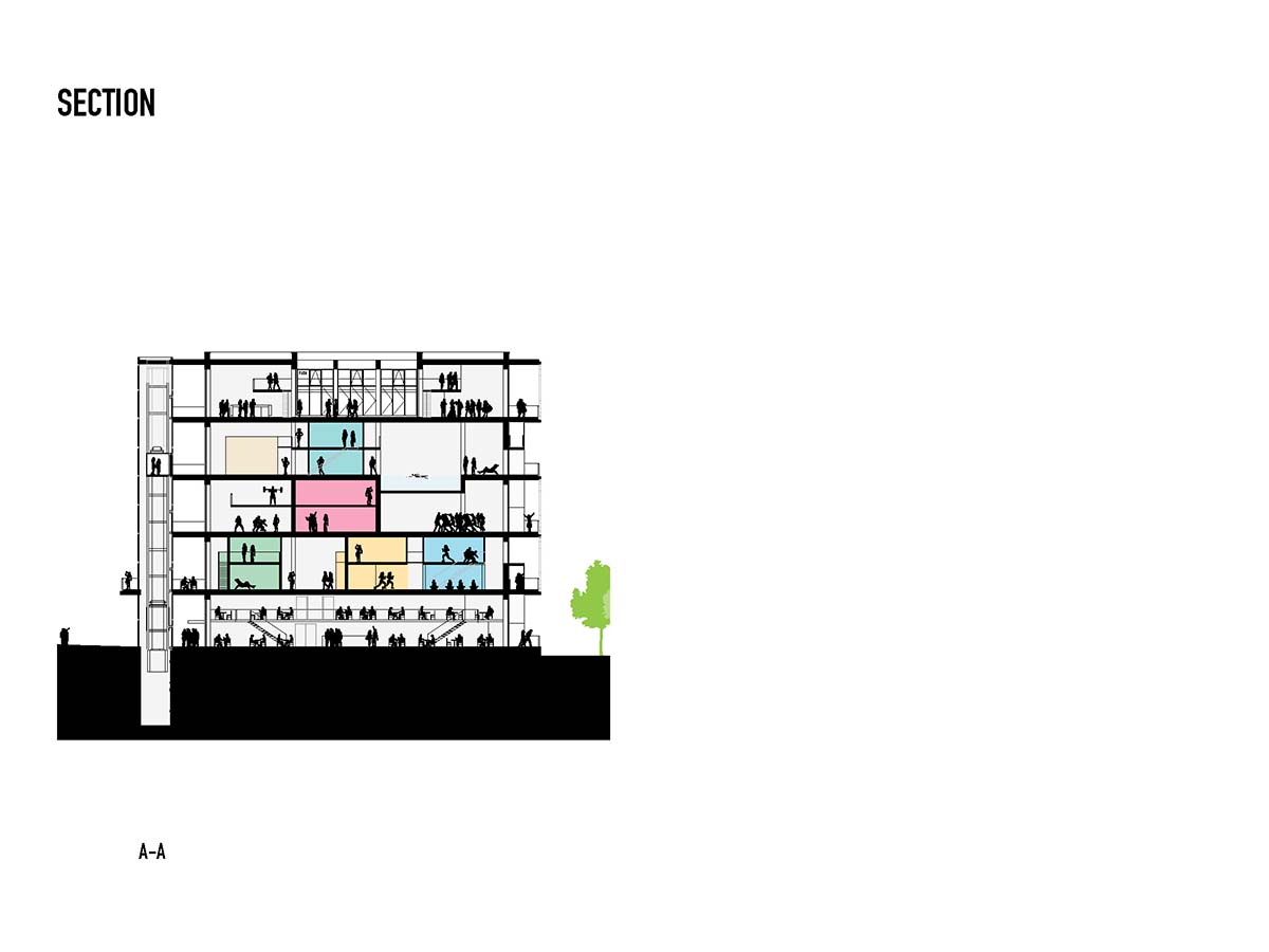 MVRDV's WERK12 building in Munich features expressive art façade addressing to German comics