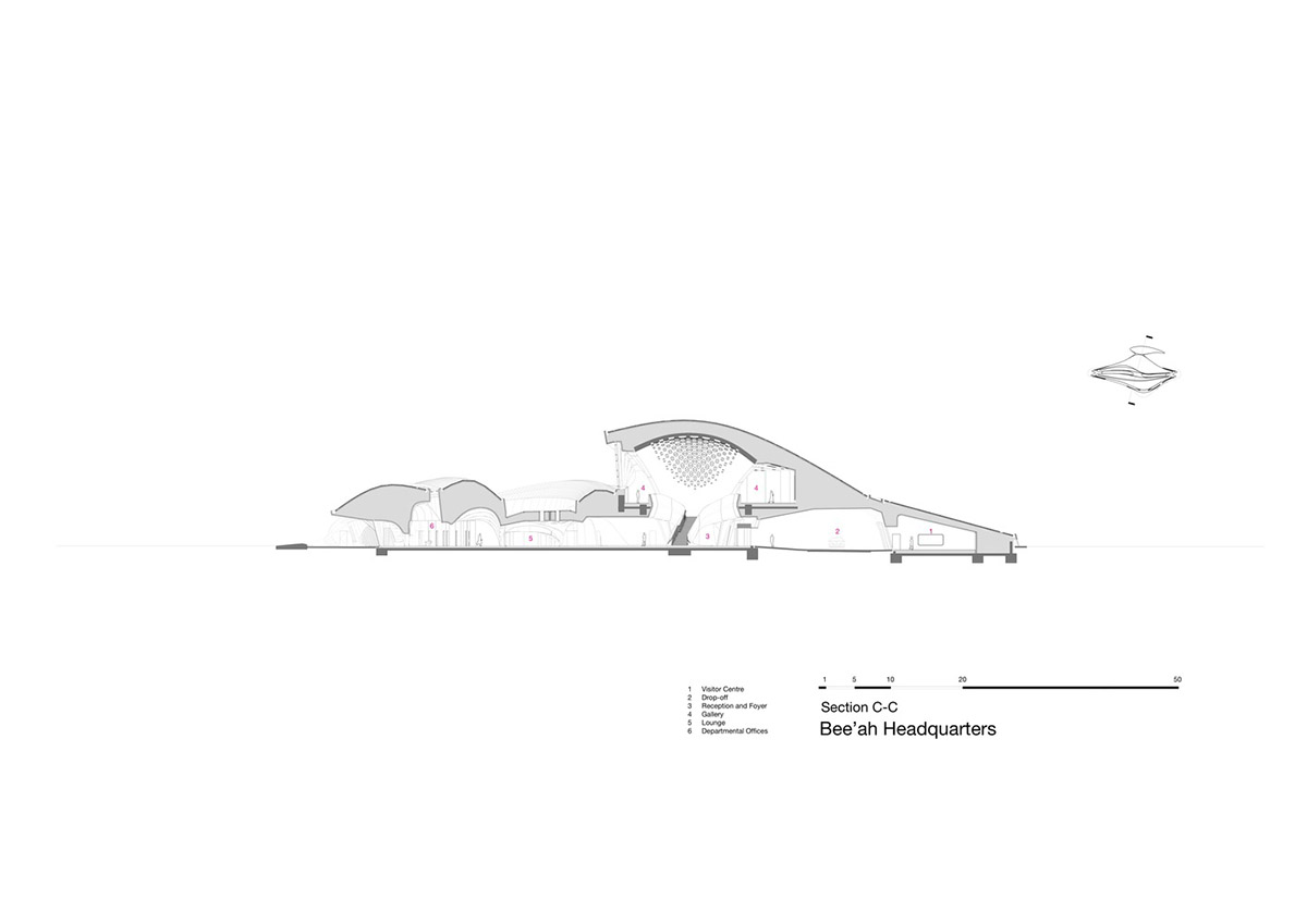Zaha Hadid Architects' Bee'ah Headquarters Takes Shape In UAE