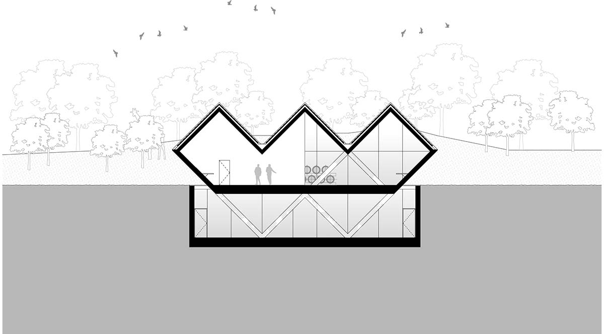 BORD completes cider production facility with rhombus-shaped tunnel-like volumes in Hungary