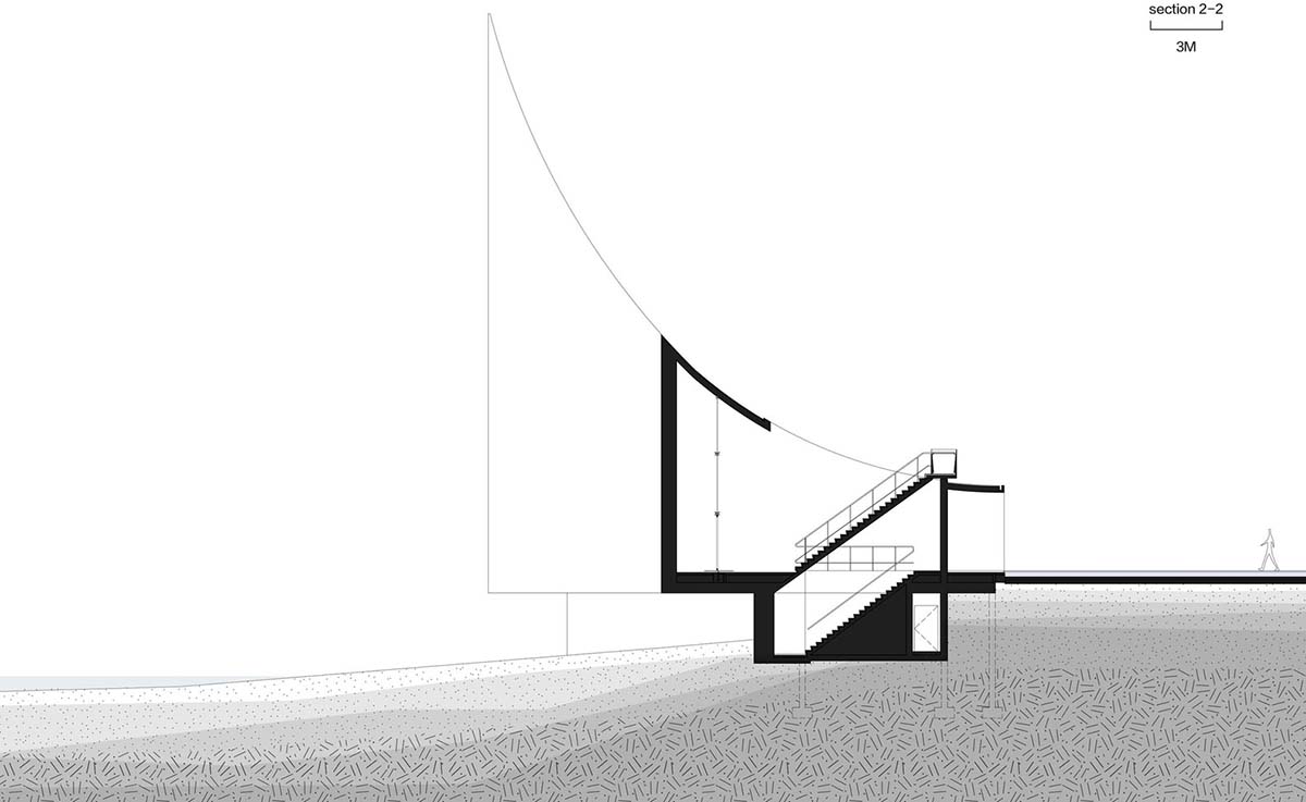 O-office Architects designs curvy chapel that opens up a vertical window to the seaside in Shanwei