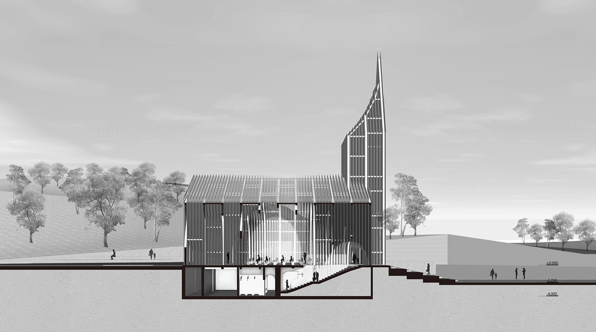 RSAA designs Chamber Church in China with uniform layered slices to allow soft light