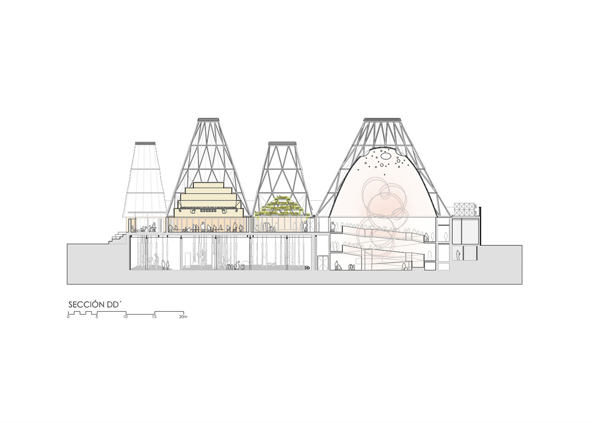 Amann-Cánovas-Maruri adds colorful conic roofs to Spanish Pavilion at Expo 2020 Dubai