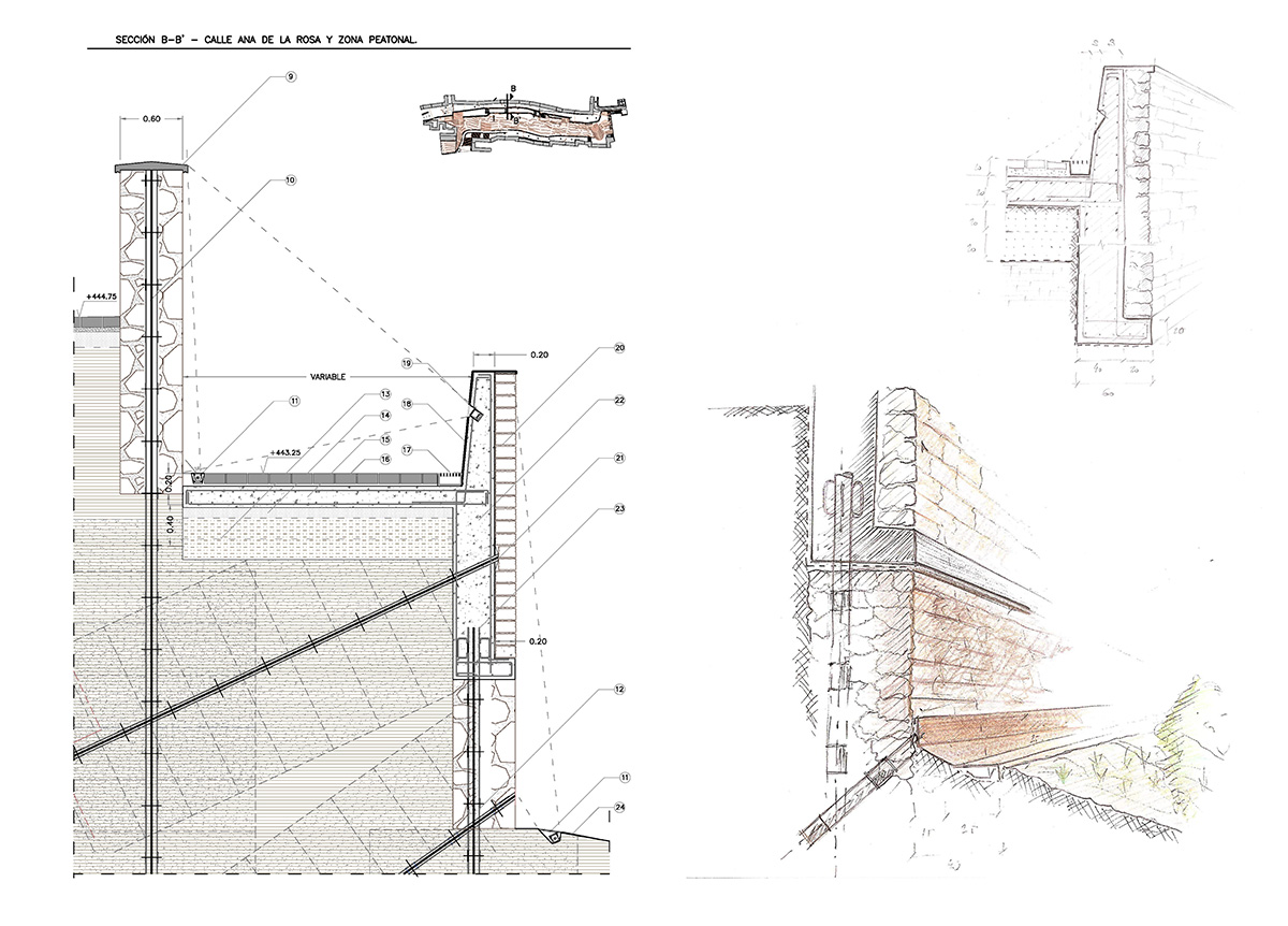 EYAC Arquitec creates urban strip by restoring medieval wall of Cabra in Spain 