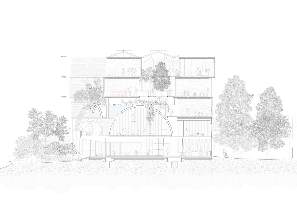 Andres Jacque / Office for Political Innovation designs village-like experimental school in Madrid