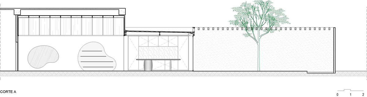 Organic shapes and bulbous furnitures form interiors of Olaria House by NJ+ Arquitetos Associados 