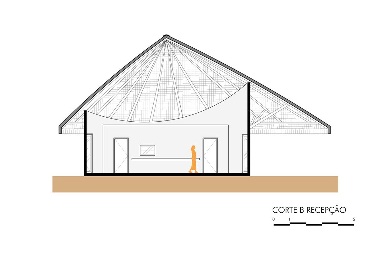 Lins Arquitetos Associados built village comprised of circular chalets overlooking coconut groves 