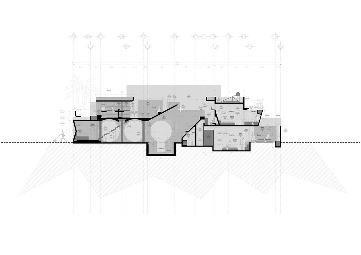 Casa TO by Ludwig Godefroy features an island of stairs and vaulted volumes to create discreet oasis