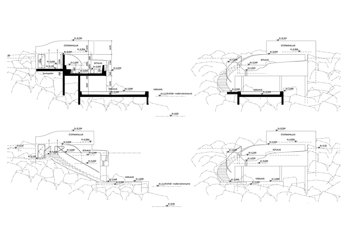 Basalt Architects' Guðlaug Baths inspired by little sea pools nestled in rocky barrier in Iceland