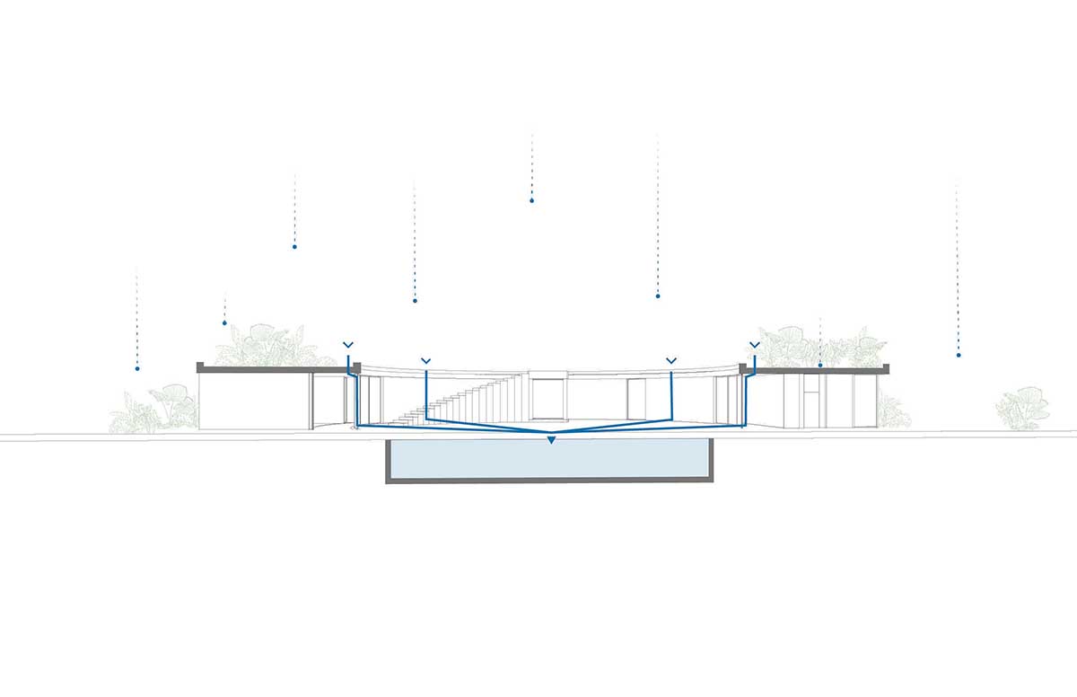 Fernanda Canales creates a circular home framing a mountain and a volcano in Mexico