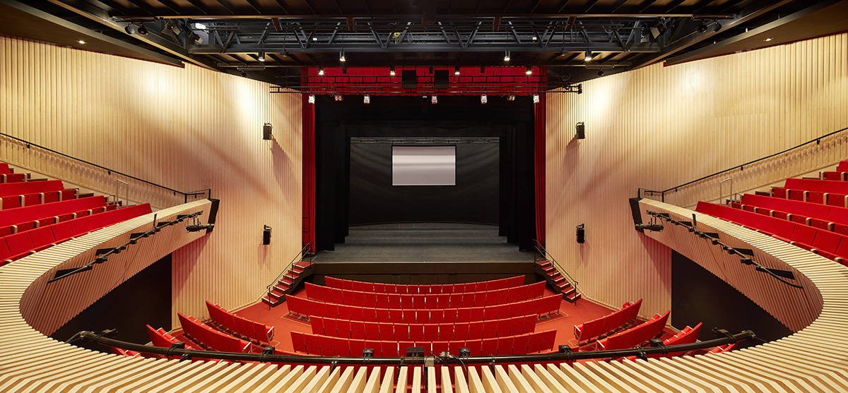 Studio Seilern Architects' circular shaped performing arts centre opened at Wellington College