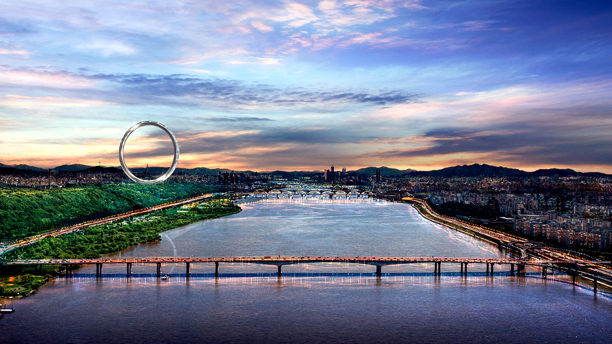 UNStudio to build world's highest spokeless ferris wheel in seoul