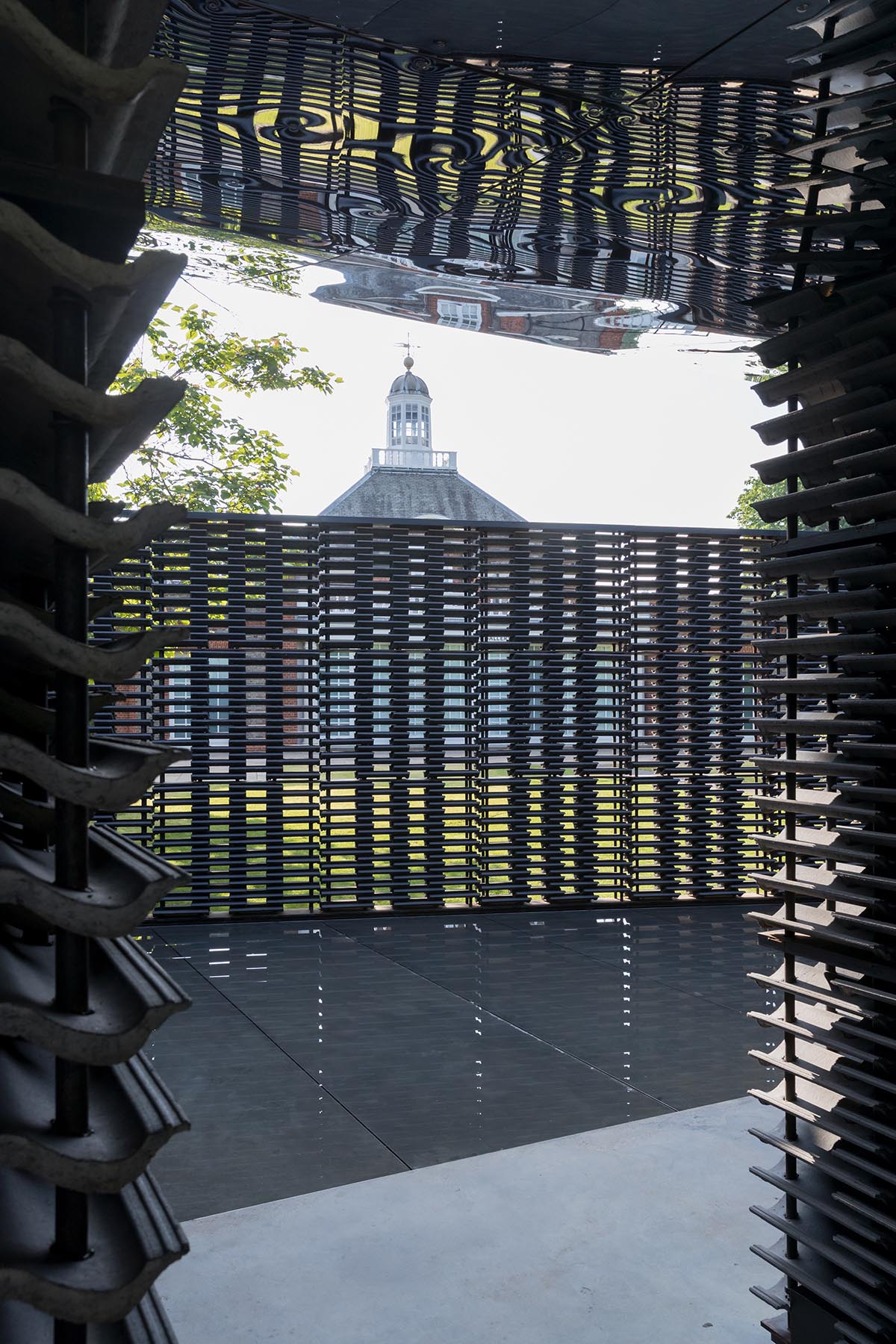 Frida Escobedo completes Serpentine Pavilion with dark colours and textured surfaces in London