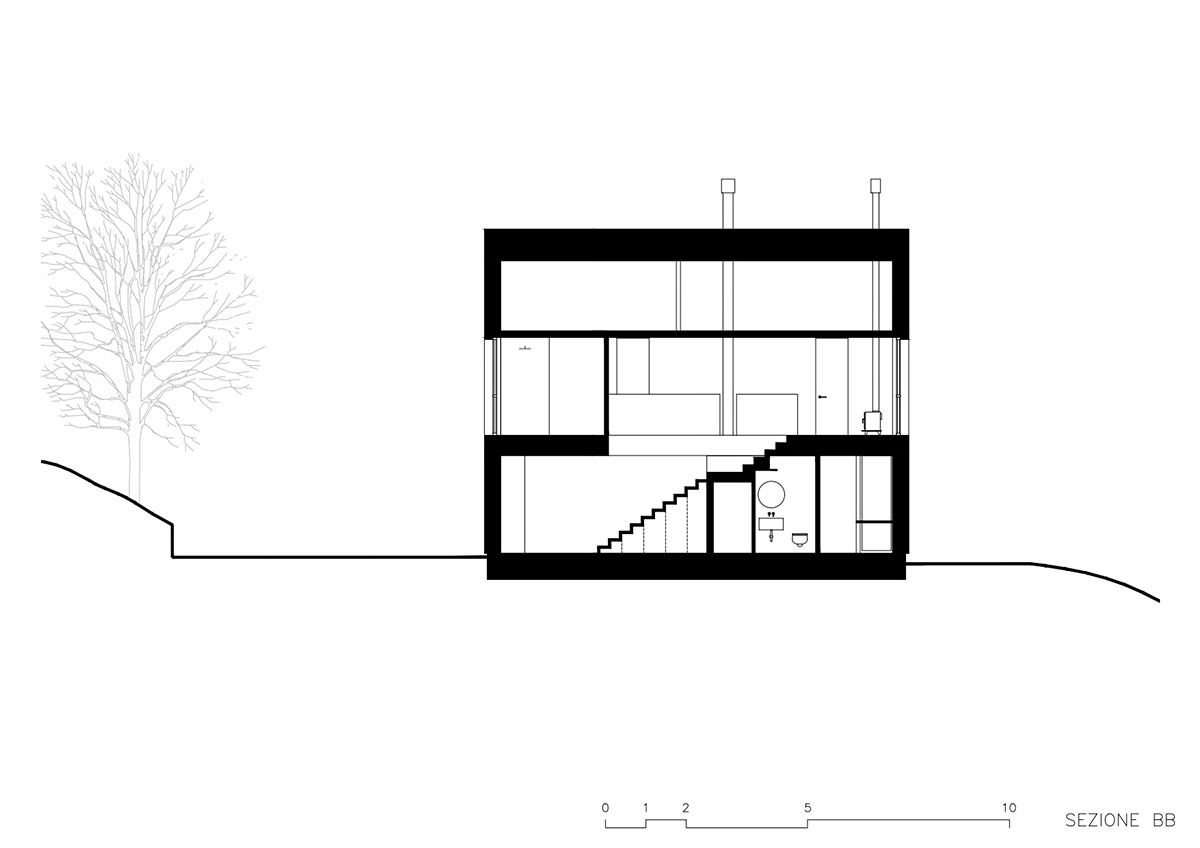 LADO architetti transforms 1970s house into a clean, monochromatic volume in Italy