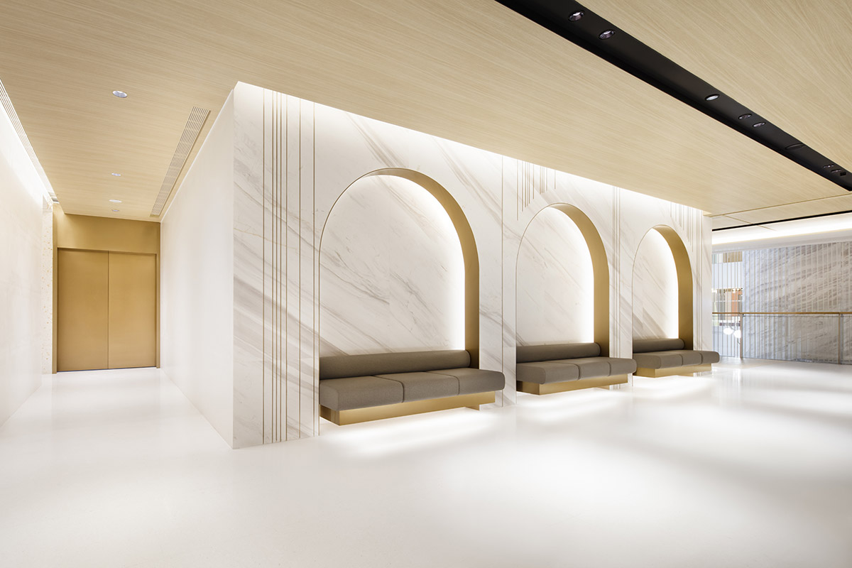 Nendo revives old Shanghai Times Square with aluminum screen that percolates on the facade